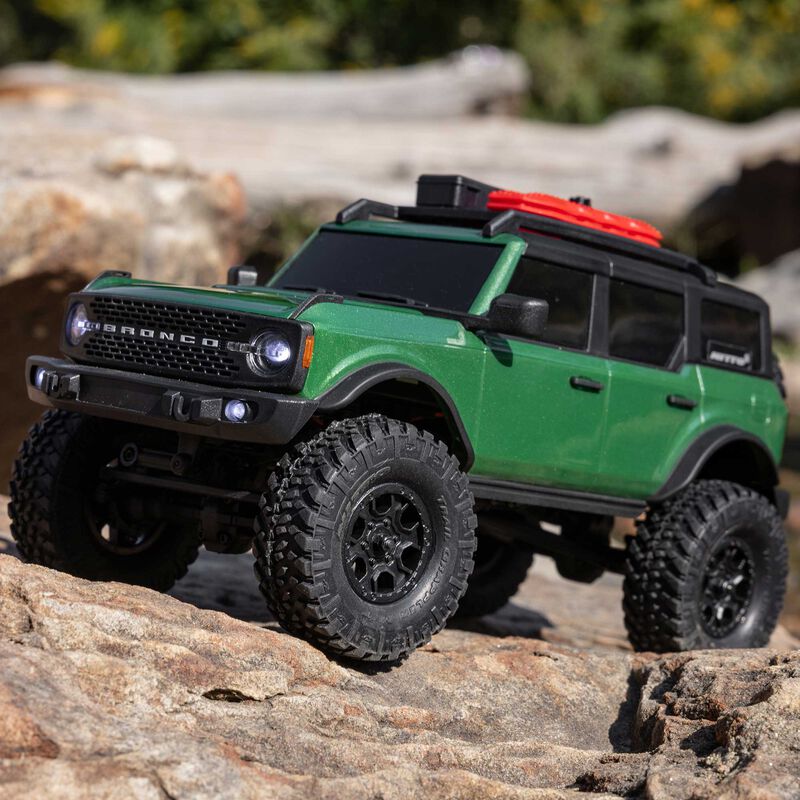 1/24 SCX24 Ford Bronco 4X4 RTR Brushed Rock Crawler (Battery & Charger Included), Green by Axial