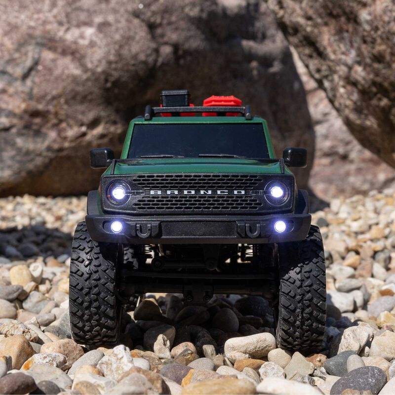 1/24 SCX24 Ford Bronco 4X4 RTR Brushed Rock Crawler (Battery & Charger Included), Green by Axial