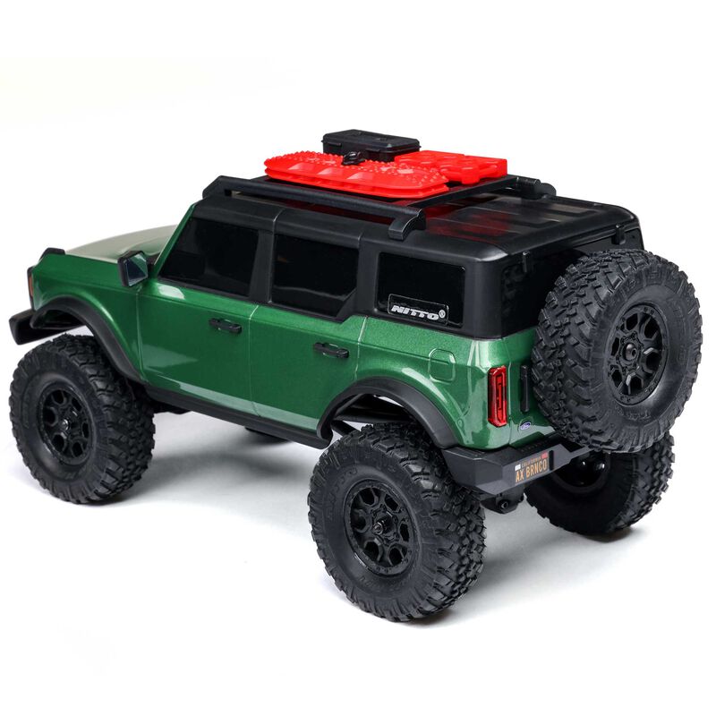 1/24 SCX24 Ford Bronco 4X4 RTR Brushed Rock Crawler (Battery & Charger Included), Green by Axial