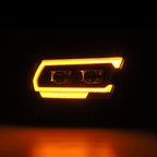 AlphaRex 19-22 Dodge Ram 1500 LUXX LED Proj Headlights Black w/Seq Activation Light/Seq Signal/DRL