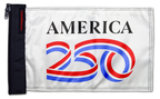 America 250 12"x18" Forever Wave Flag for Golf Carts
