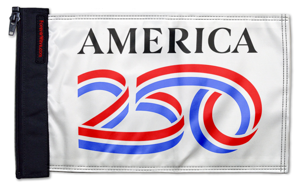 America 250 12"x18" Forever Wave Flag for Jeep Wrangler TJ 1996-2006