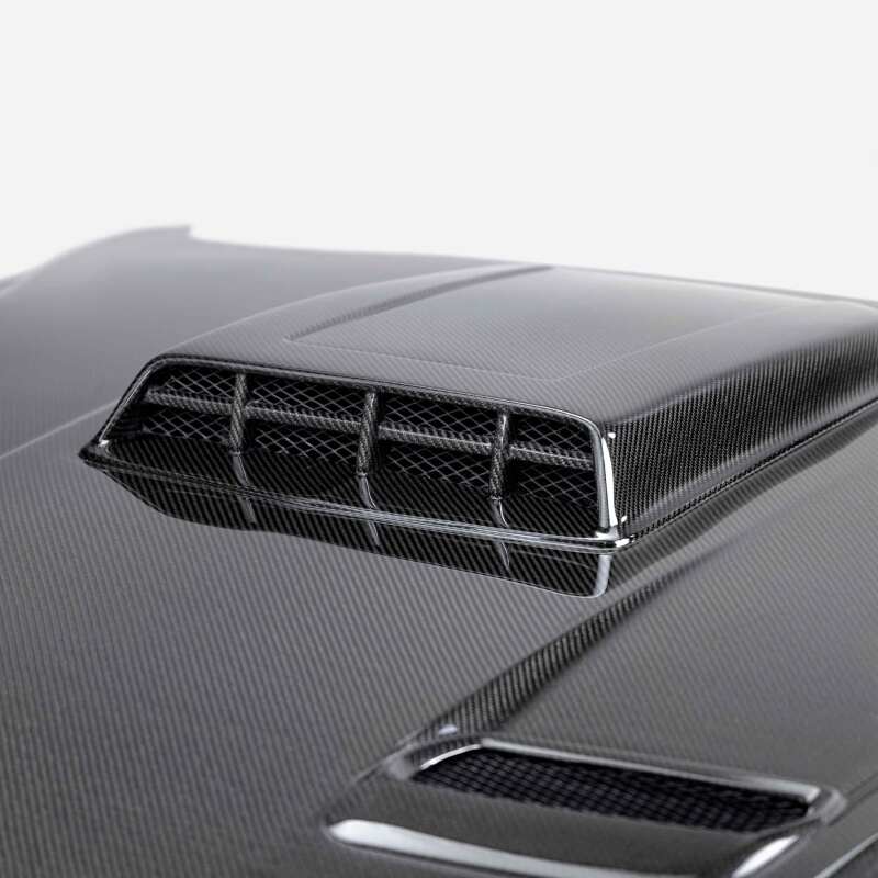 Anderson Composites 21-23 Ford Mustang Mach 1 Type-SK Double-Sided Carbon Fiber Hood