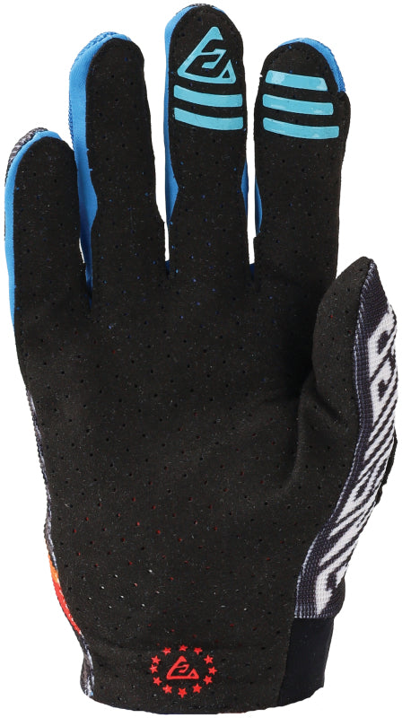Answer Aerlite Drip Gloves Black/White/Rainbow Youth - XS