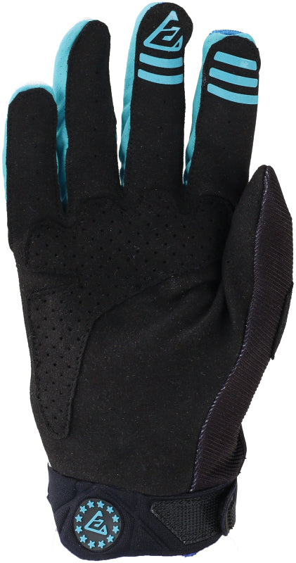 Answer Peak Flo Gloves Black/Blue/White Youth - Small