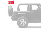 State Flag South Carolina Big Red 12"x18" Forever Wave Flag for Jeep Wrangler CJ-7 and CJ-8 1976-1986