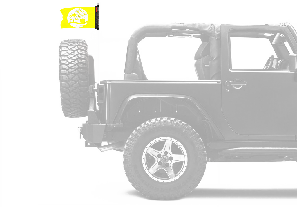 Girls Of Paradise 12"x18" Forever Wave Flag for Jeep Wrangler YJ 1986-1995