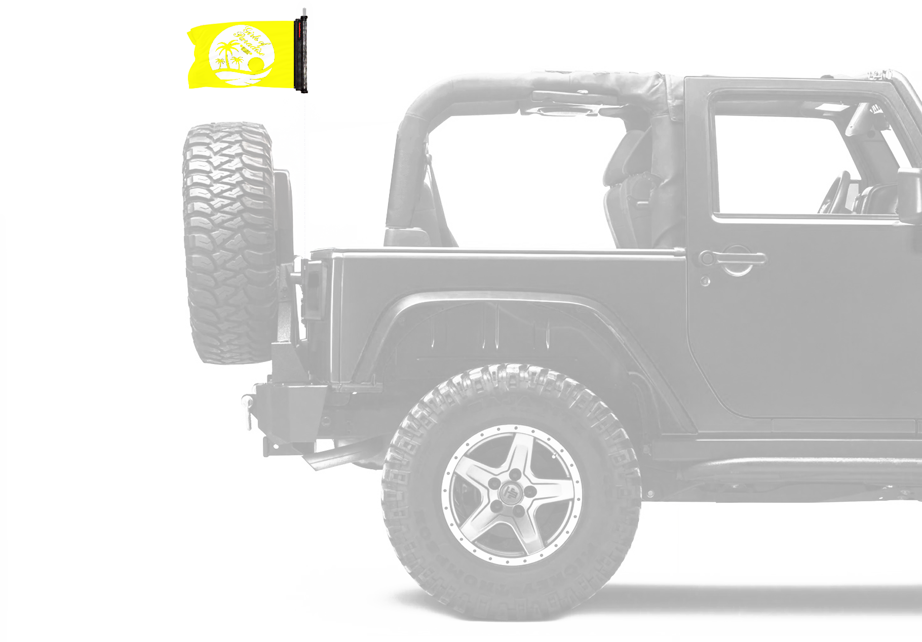 Girls Of Paradise 12"x18" Forever Wave Flag for Jeep Wrangler YJ 1986-1995