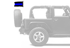 Thin Blue Line 12"x18" Forever Wave Flag for Jeep Wrangler YJ 1986-1995