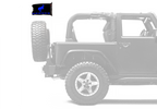 Bucking Bronco 12"x18" Forever Wave Flag for Jeep Wrangler JK 2-Door 2007-2018