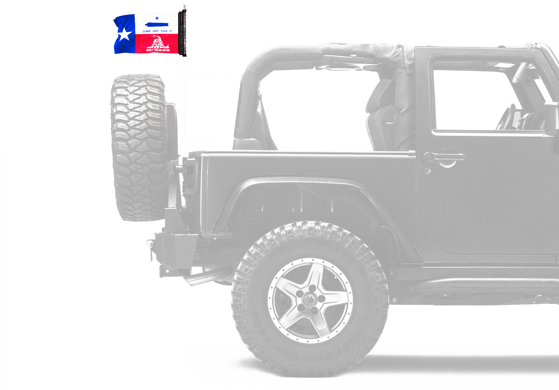 State Flag Texas Don't Tread 12"x18" Forever Wave Flag for Jeep Wrangler TJ 1996-2006