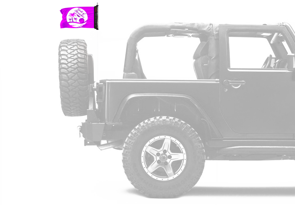 Girls Of Paradise 12"x18" Forever Wave Flag for Jeep Wrangler JL 2-Door 2018-Present