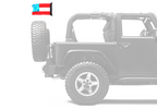 1st Confederate 7 Star 12"x18" Forever Wave Flag for Jeep Wrangler JKU 4-Door 2007-2018