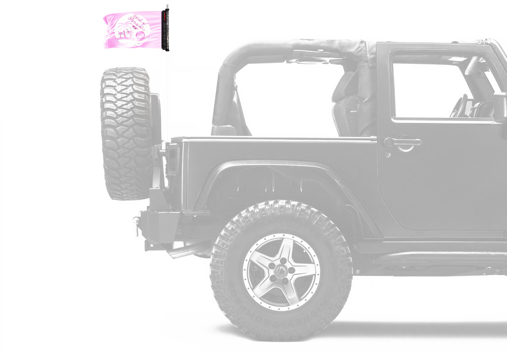 Girls Of Paradise 12"x18" Forever Wave Flag for Jeep Wrangler YJ 1986-1995