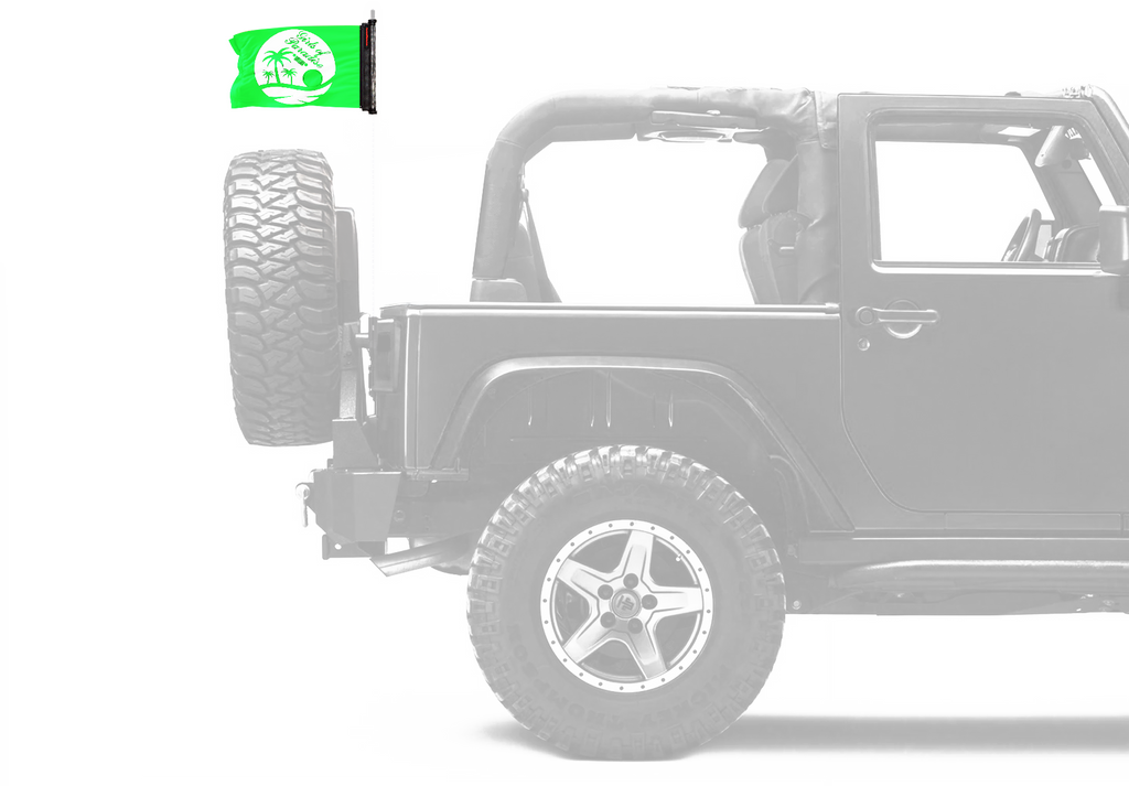 Girls Of Paradise 12"x18" Forever Wave Flag for Jeep Wrangler YJ 1986-1995