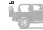 Veterans Exempt 12"x18" Forever Wave Flag for Jeep Wrangler JK 2-Door 2007-2018