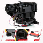ANZO 19-21 GMC Sierra 1500 LED Projector Headlight w/Switchback+Sequential - Black