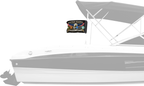 Armed Forces 12"x18" Forever Wave Flag for Boats