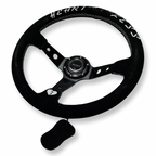 Suede 350mm Steering Wheel + Short Hub Adapter Kit For Ford F 150 350 450 - Bull Boost Performance