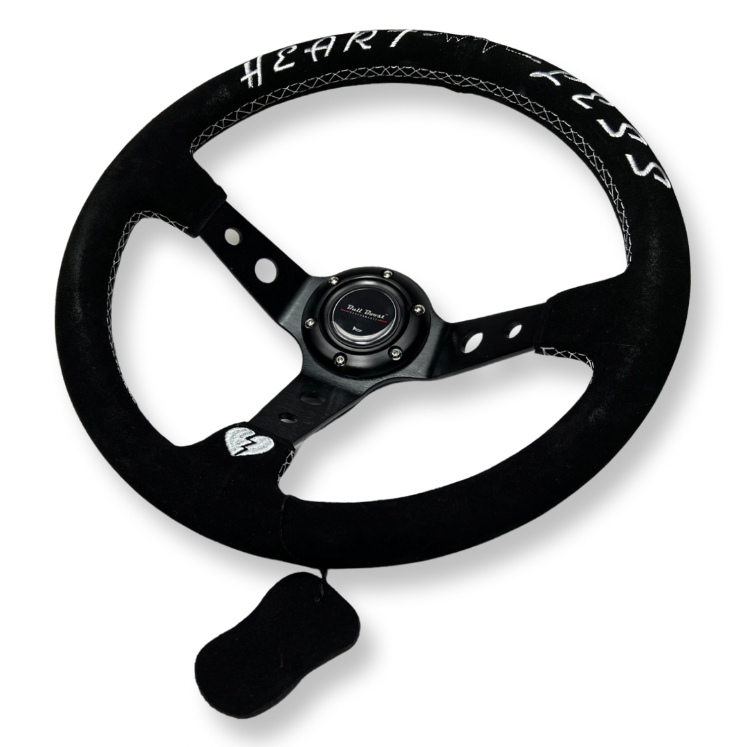 Suede 350mm Steering Wheel + Short Hub Adapter Kit For Ford F 150 350 450 - Bull Boost Performance