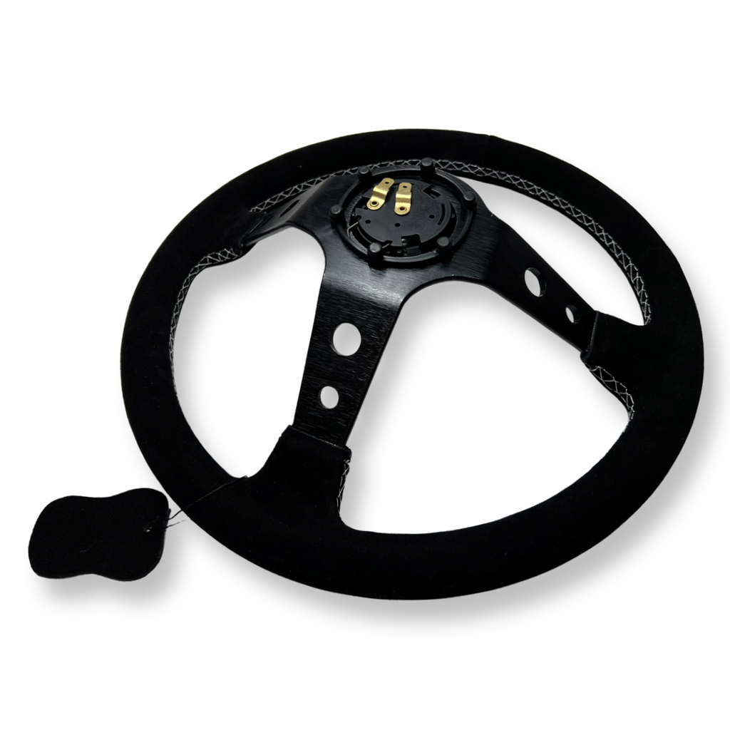 Suede Steering Wheel + Hub Adapter Kit For Subaru Impreza WRX STI Legacy Eclipse - Bull Boost Performance