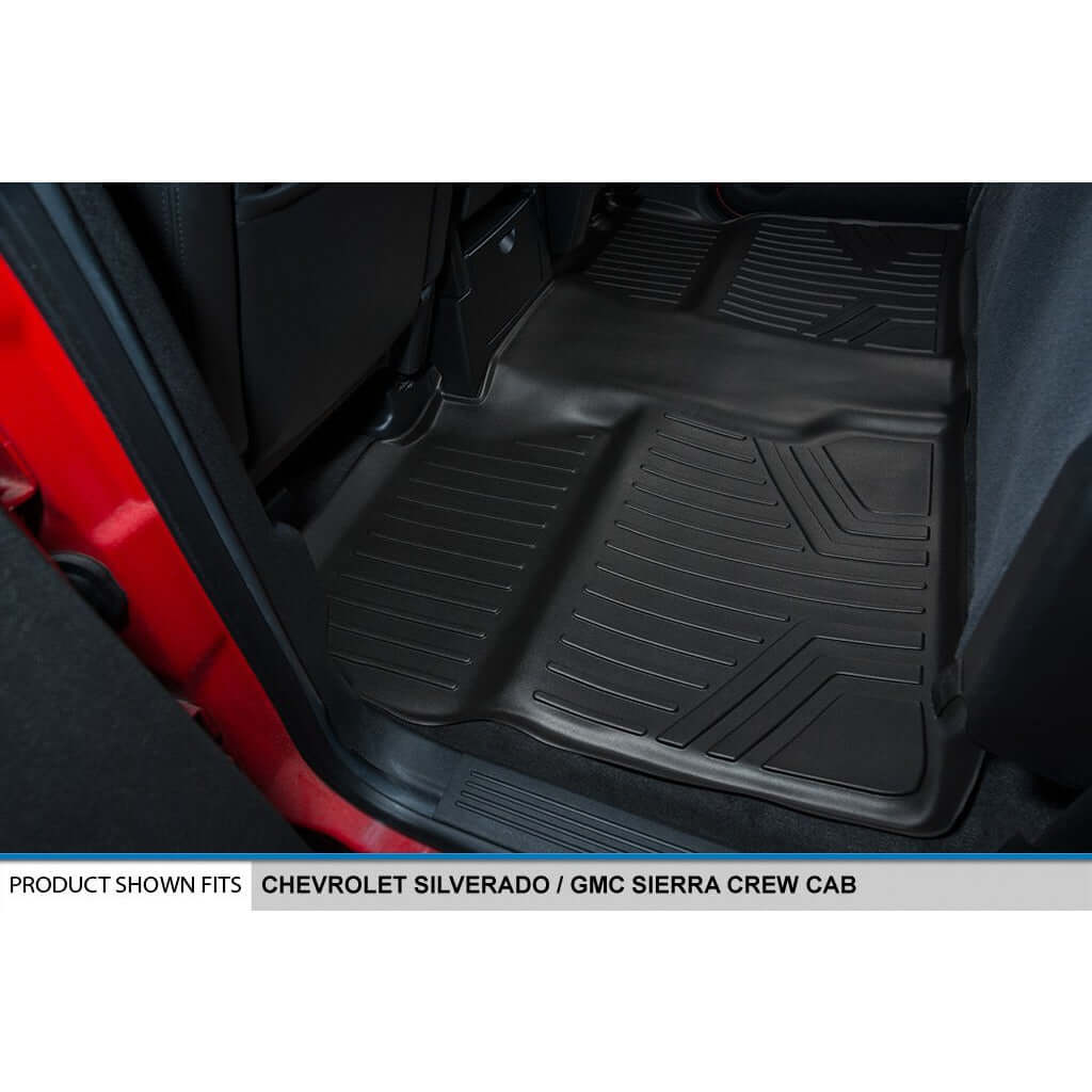 Smart Trim™ Custom Fit Floor Liners For 2007-2013 Silverado/Sierra 1500 - 2007-2014 2500/3500 HD Crew Cabin
