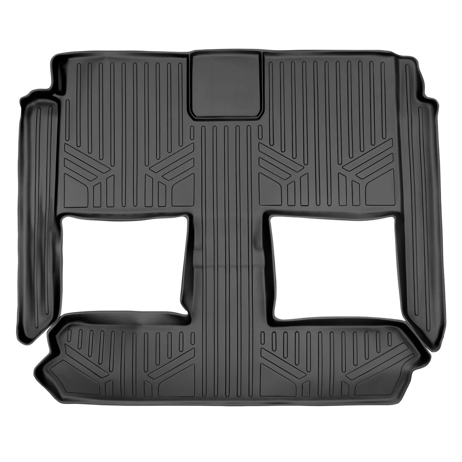 Smart Trim™ Custom Fit Floor Liners For 2013-2020 Dodge Grand Caravan with 2nd Row Bucket Seats and 1st Row Super Console