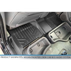 SmartCoverage™ Custom Fit Floor Liners For 2008-2021 Nissan Frontier Crew Cab with Dual Drivers Side Floor Posts