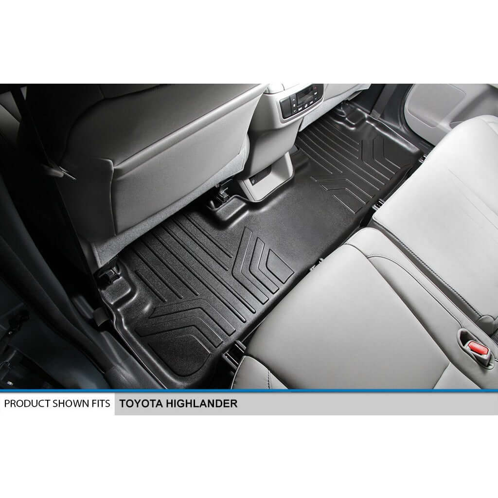 SMARTLINER Custom Fit Floor Liners For 2014-2019 Toyota Highlander with 2nd Row Bench Seat