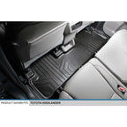 SMARTLINER Custom Fit Floor Liners For 2014-2019 Toyota Highlander (with 2nd Row Bench Seat)