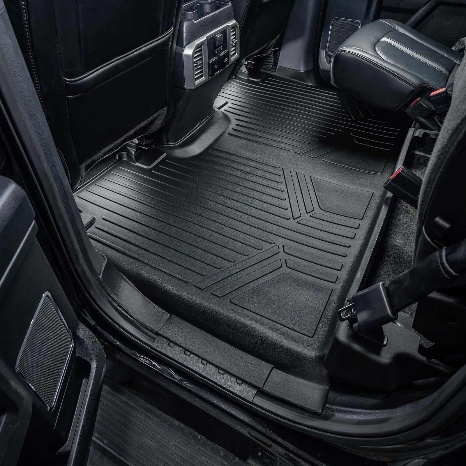 SMARTLINER Custom Fit Floor Liners For 2022-2025 Ford F-150 Lightning Only fits with 2nd Row Bucket seats without under seat fold-flat storage