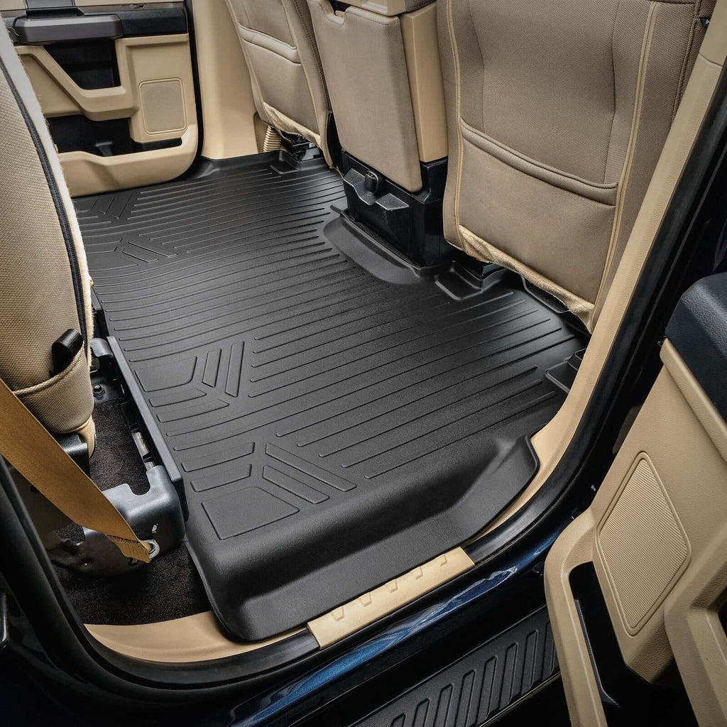 SmartCoverage™ Custom Fit Floor Liners For 2015-2025 Ford F-150 SuperCrew Cab with 1st Row Bench Seat (No OTH and no 2nd Row Underseat Storage)