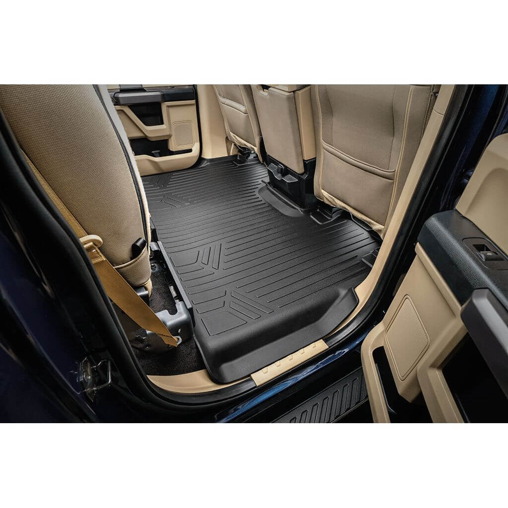 SmartCoverage™ Custom Fit Floor Liners For 2015-2025 Ford F-150 SuperCrew Cab with 1st Row Bench Seat No 2nd Row Underseat Storage (Vinyl Flooring)