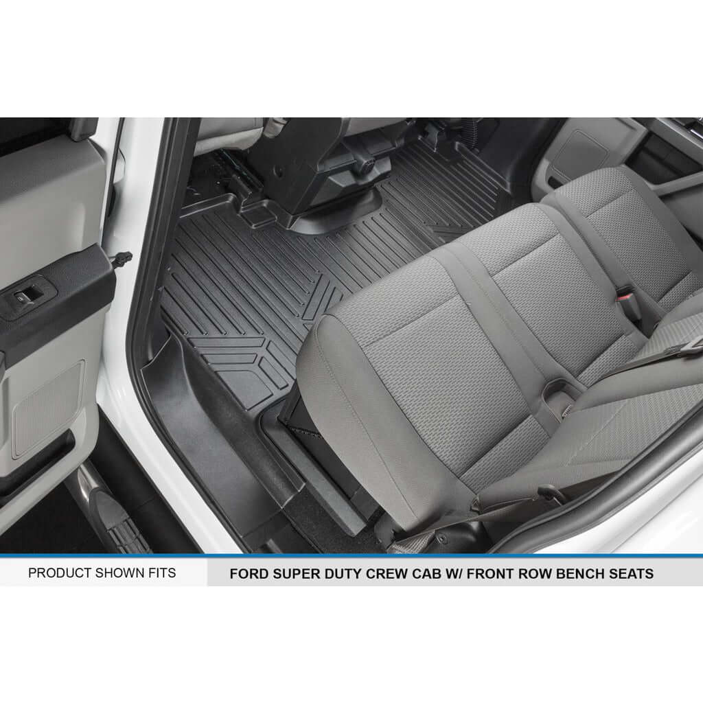 SMARTLINER Custom Fit Floor Liners For 2017-2025 Ford F-250/F-350 Super Duty Crew Cab with 1st Row Bench Seat