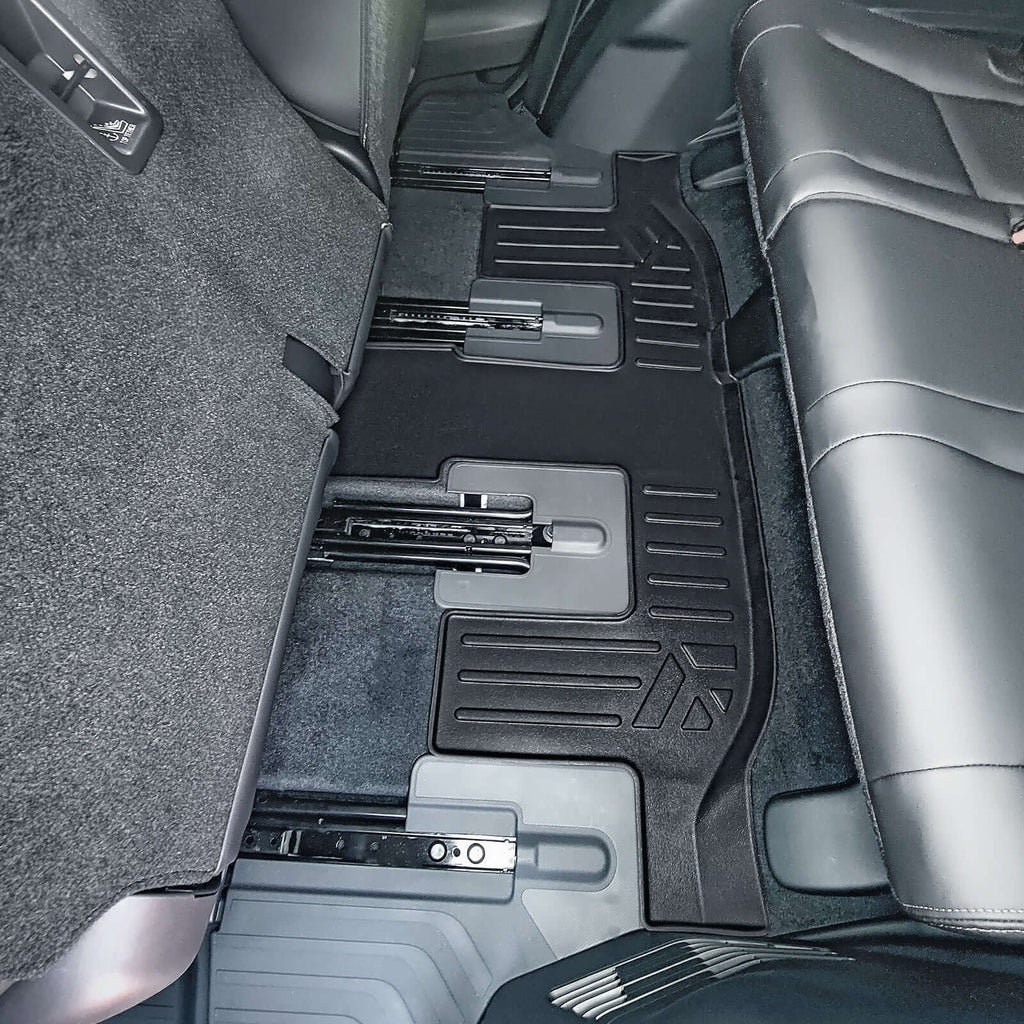 Smart Trim™ Custom Fit Floor Liners For 2019-2025 Subaru Ascent with 2nd Row Bench Seat and With Subwoofer in the Cargo Area