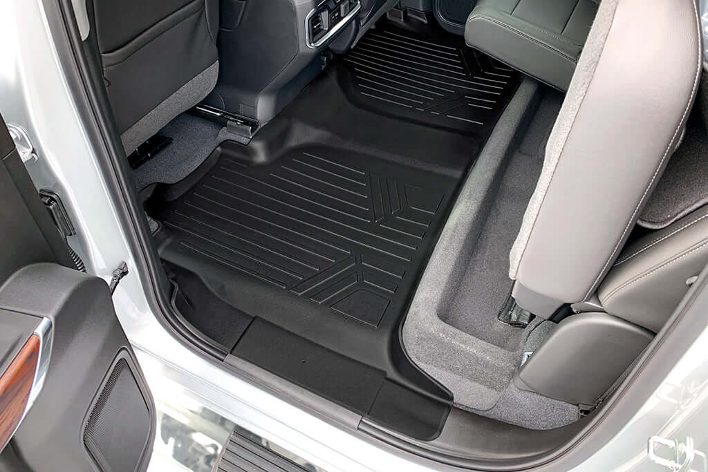SMARTLINER Custom Fit Floor Liners Compatible With 2020-2025 Chevrolet Silverado 2500 HD | 3500 HD (Crew Cab|Carpeted Flooring|1st Row Bench Seat|Without Over the Hump Coverage|with 2nd Row Underseat Storage)