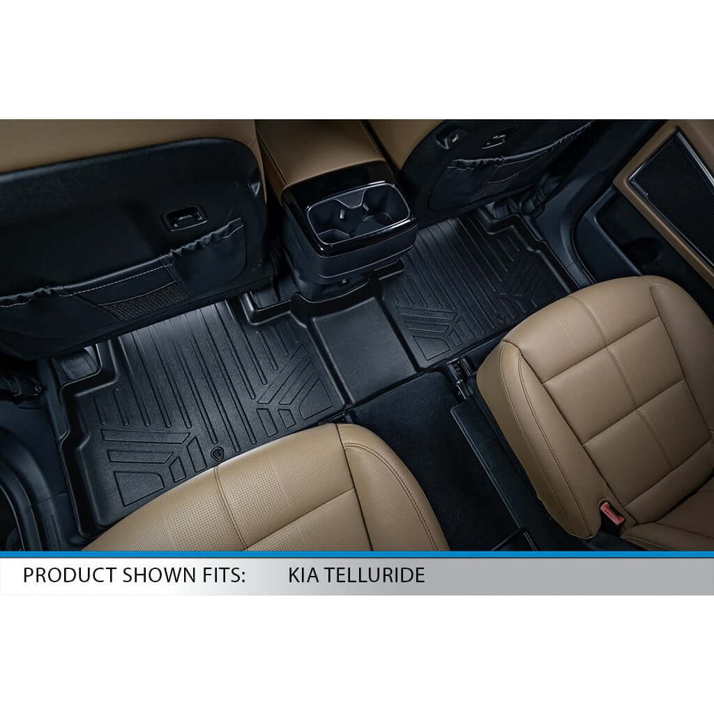 SMARTLINER Custom Fit Floor Liners For 2020-2025 Kia Telluride with 2nd Row Bucket Seats With Center Console