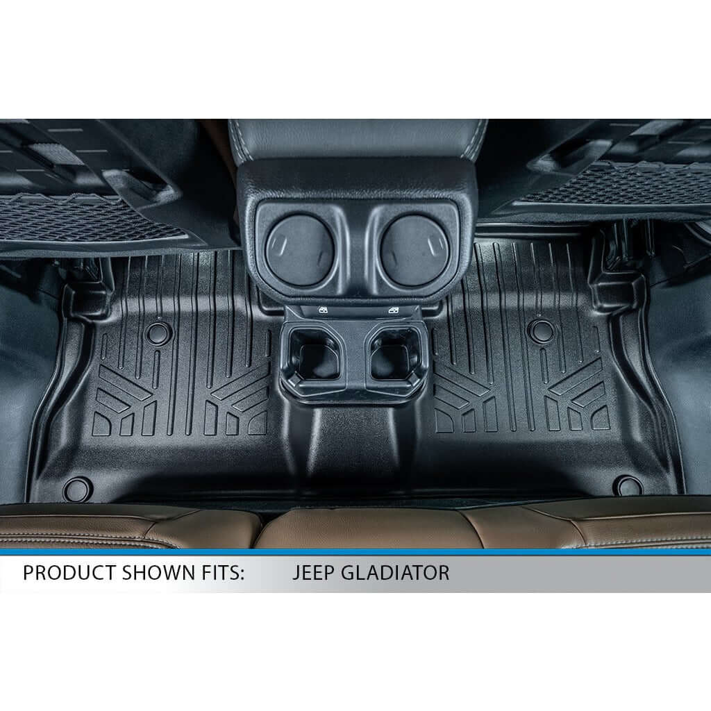 SmartCoverage™ Custom Fit Floor Liners For 2020-2025 Jeep Gladiator with Non Lockable Rear Underseat Storage