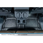 SmartCoverage™ Custom Fit Floor Liners For 2020-2025 Jeep Gladiator with Non Lockable Rear Underseat Storage