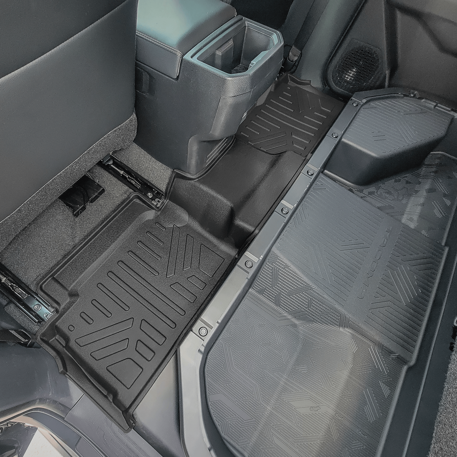 SMARTLINER All Weather Custom Fit Floor Liner Compatible With 2024-2025 Toyota Tacoma Double Cab (Only Fits with 2nd Row Under Seat Storage)