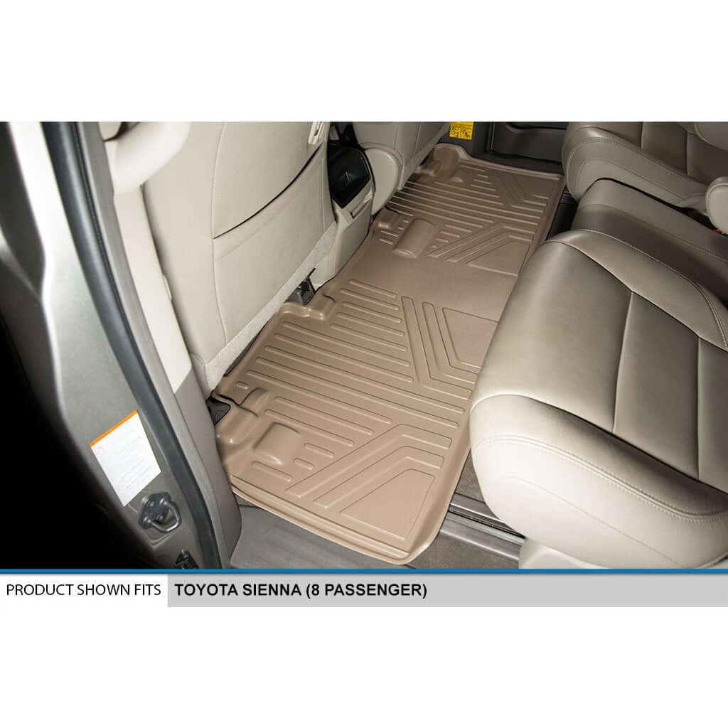 SMARTLINER Custom Fit Floor Liners For 2011-2012 Sienna (8 Passenger Model with Power Folding 3rd Row Seats)