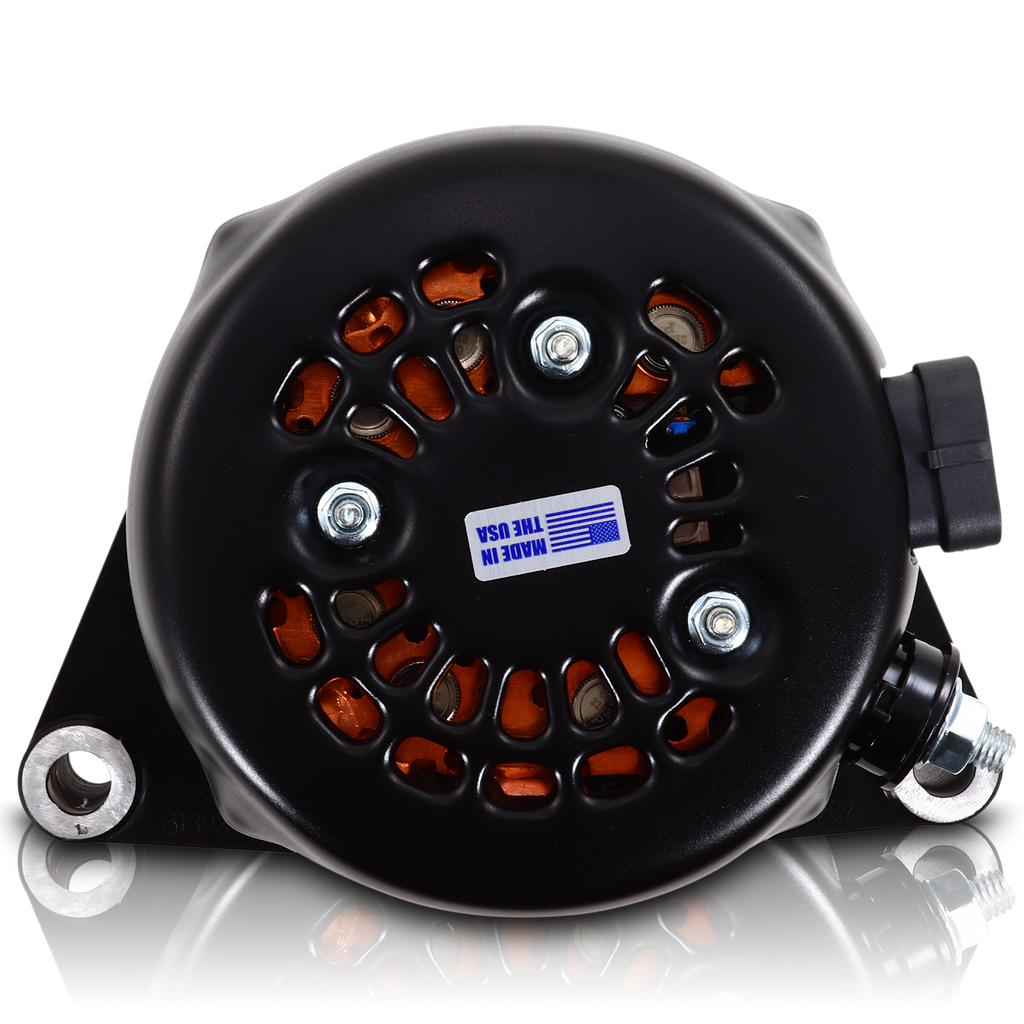 S Series Billet 240 AMP Racing Alternator For C6 Corvette - Black Anodized