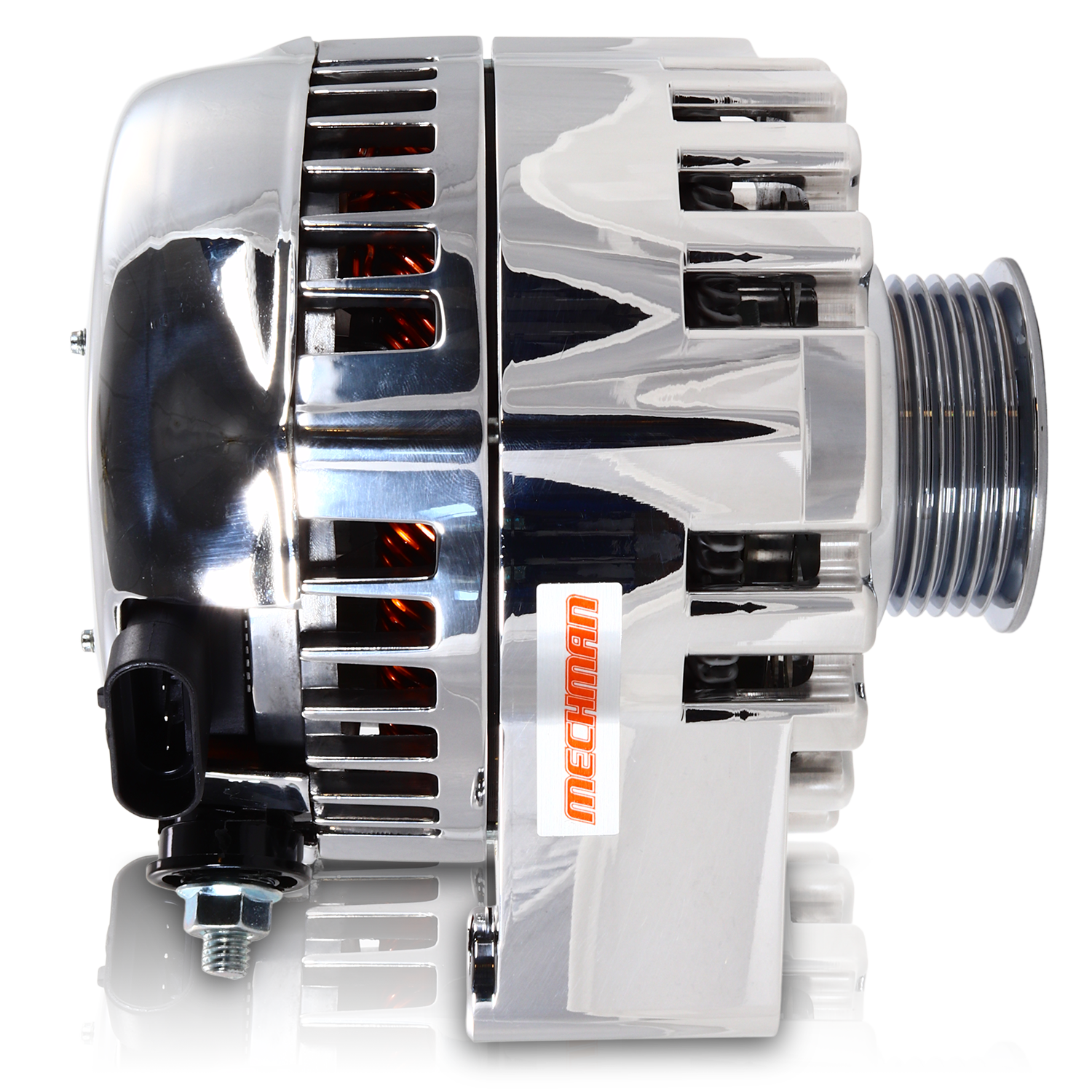 S Series Billet 240 AMP Racing Alternator For C6 Corvette - Chrome Finish