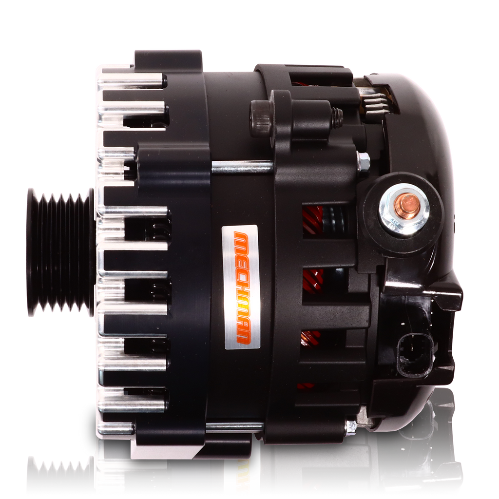 Mechman 370 Amp RVC Bypass High Output Alternator 2014+ Chevrolet GMC Cadillac - Black Billet
