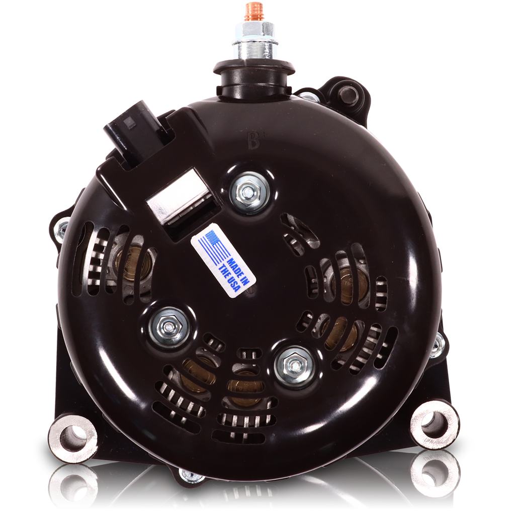 Mechman 370 Amp RVC Bypass High Output Alternator 2014+ Chevrolet GMC Cadillac - Black Billet