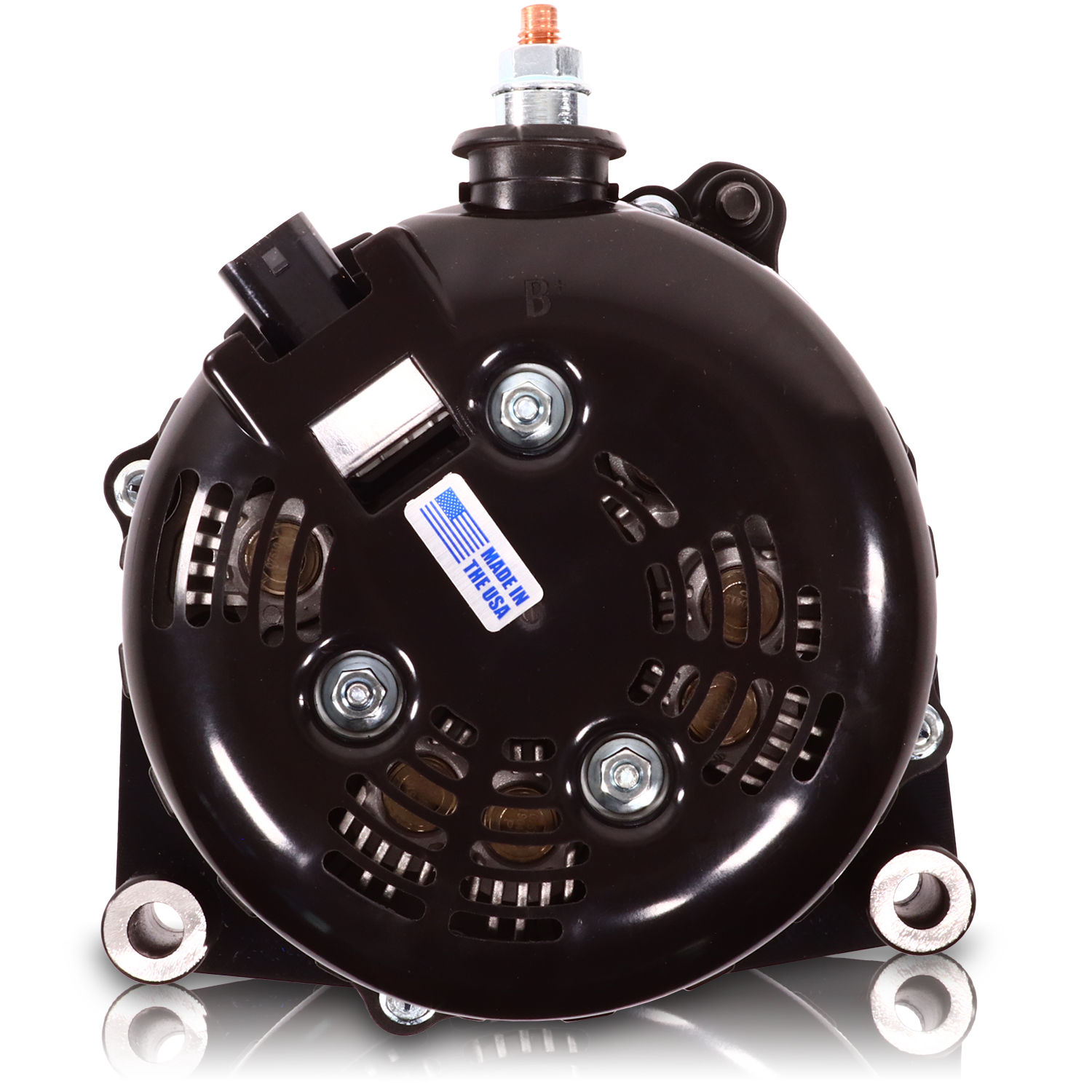 Mechman 370 Amp RVC Bypass High Output Alternator 2014+ Chevrolet GMC Cadillac - Red Billet