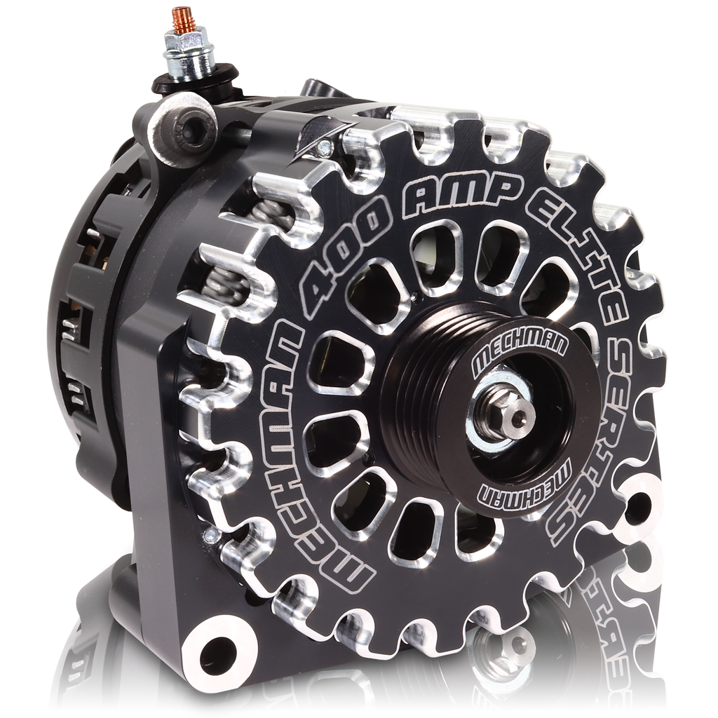 Mechman 400 Amp RVC Bypass High Output Alternator 2014+ Chevrolet GMC Cadillac - Black Billet