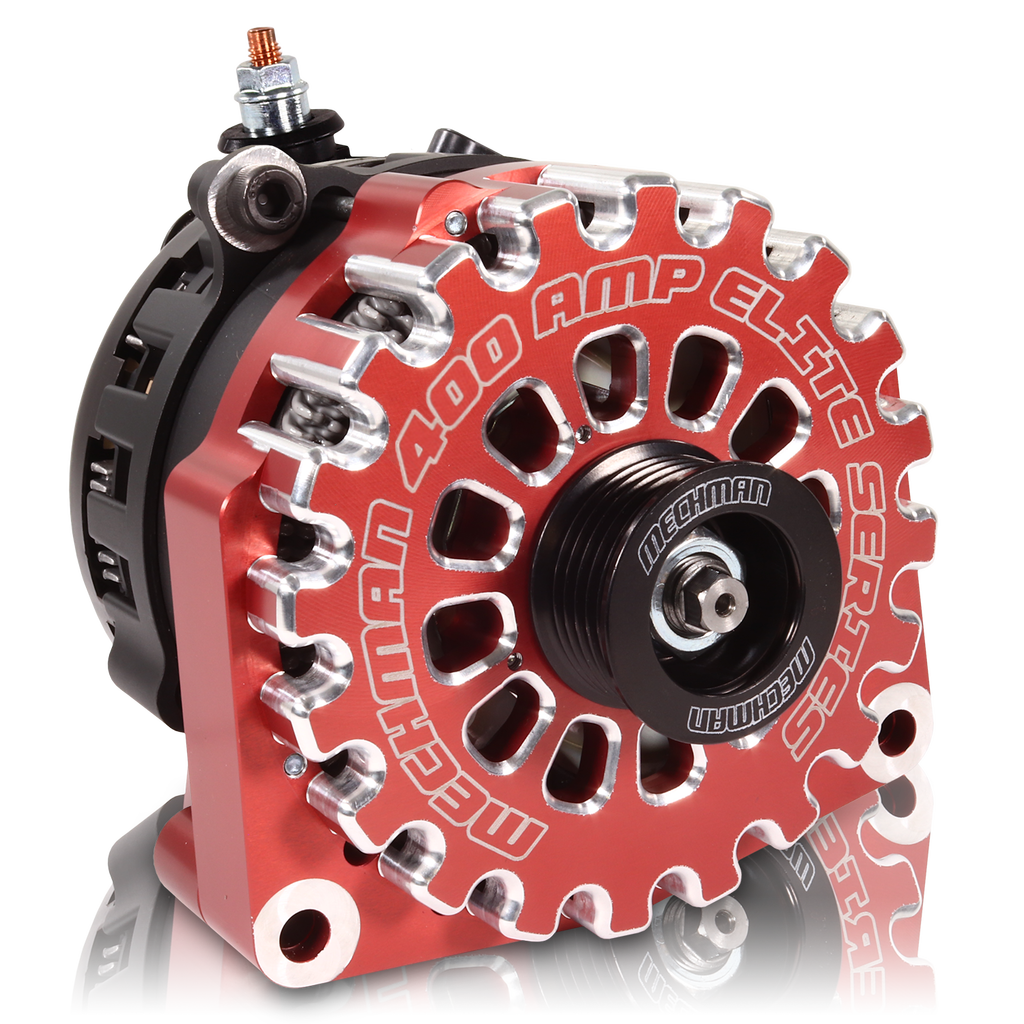 Mechman 400 Amp RVC Bypass High Output Alternator 2014+ Chevrolet GMC Cadillac - Red Billet
