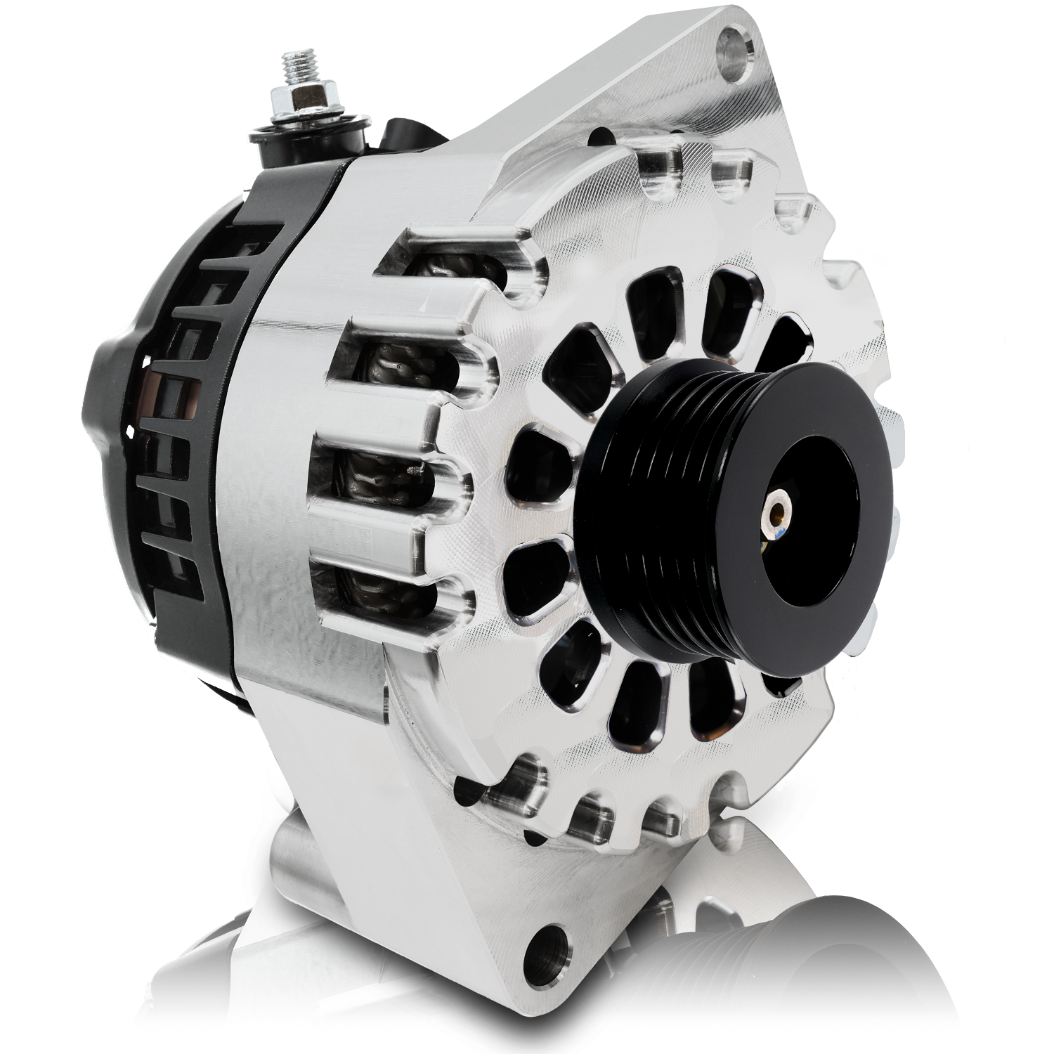 S Series Billet 240A racing alt - 6/12 Ford 6S  - Chrome