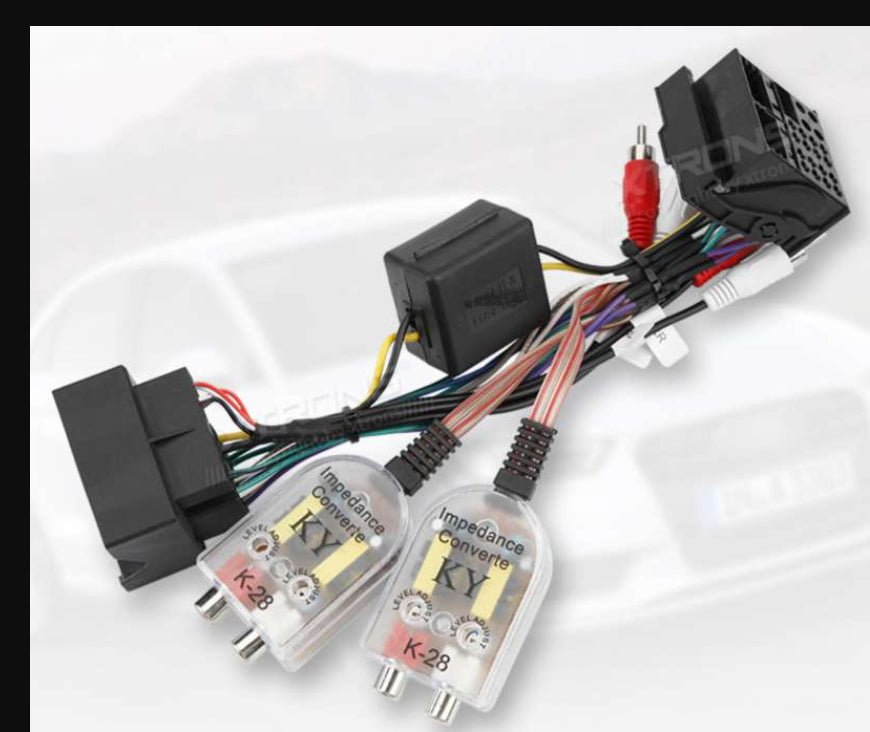 DAS MOTOR HAUS Radio T-Harness with Impedance Converted Low Level Outputs